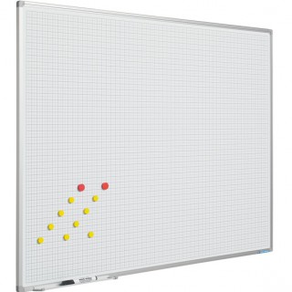 Whiteboardtavla med rutnät, 5x5 cm rutor, 200x100 cm