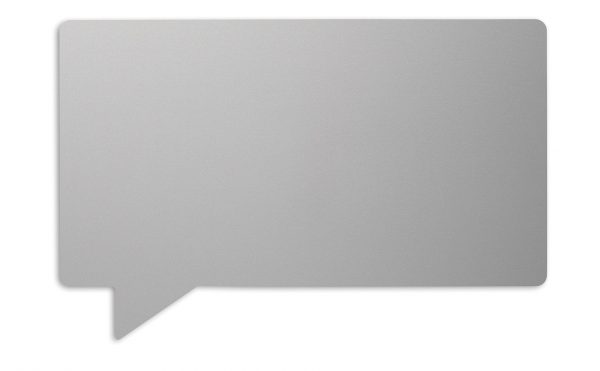 Chameleon Writing - Speech - Magnetisk Silverboardtavla med dold upphängning & utan ramar. Gjord i emalj stål med svartlackerade kanter.