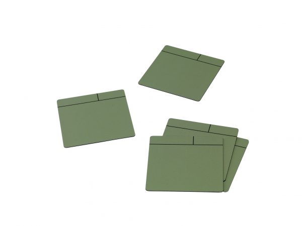 Magnetisk, skriv och suddbar post-it kort, grön, (5 st)